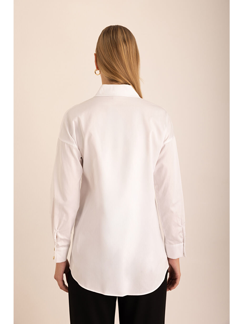 Beyaz Pamuk Gömlek-5