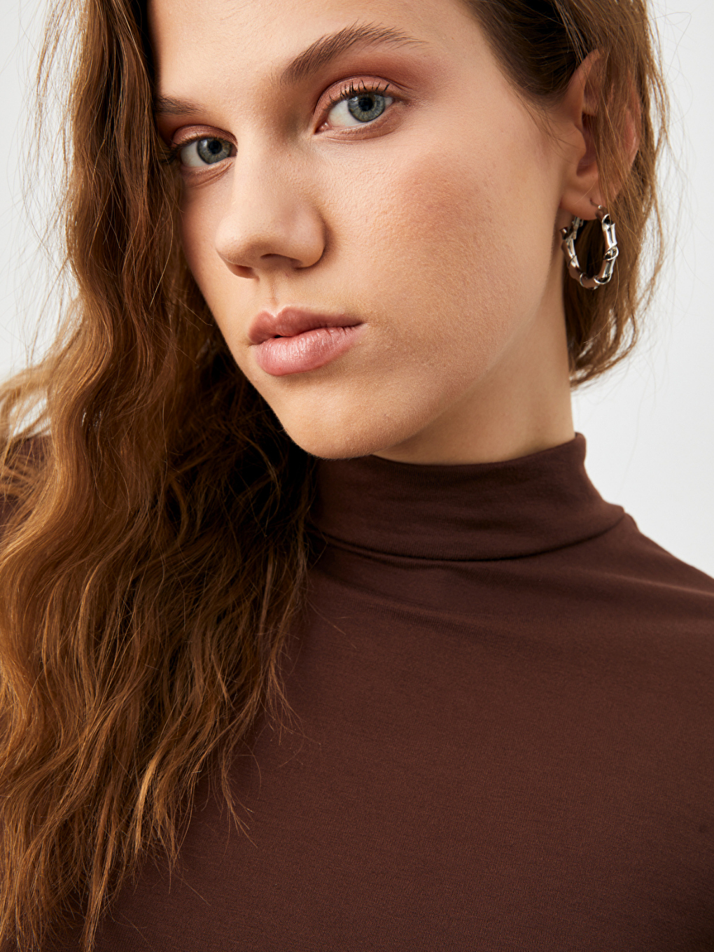 Kahverengi Kadın Acı Kahve Bluz-3