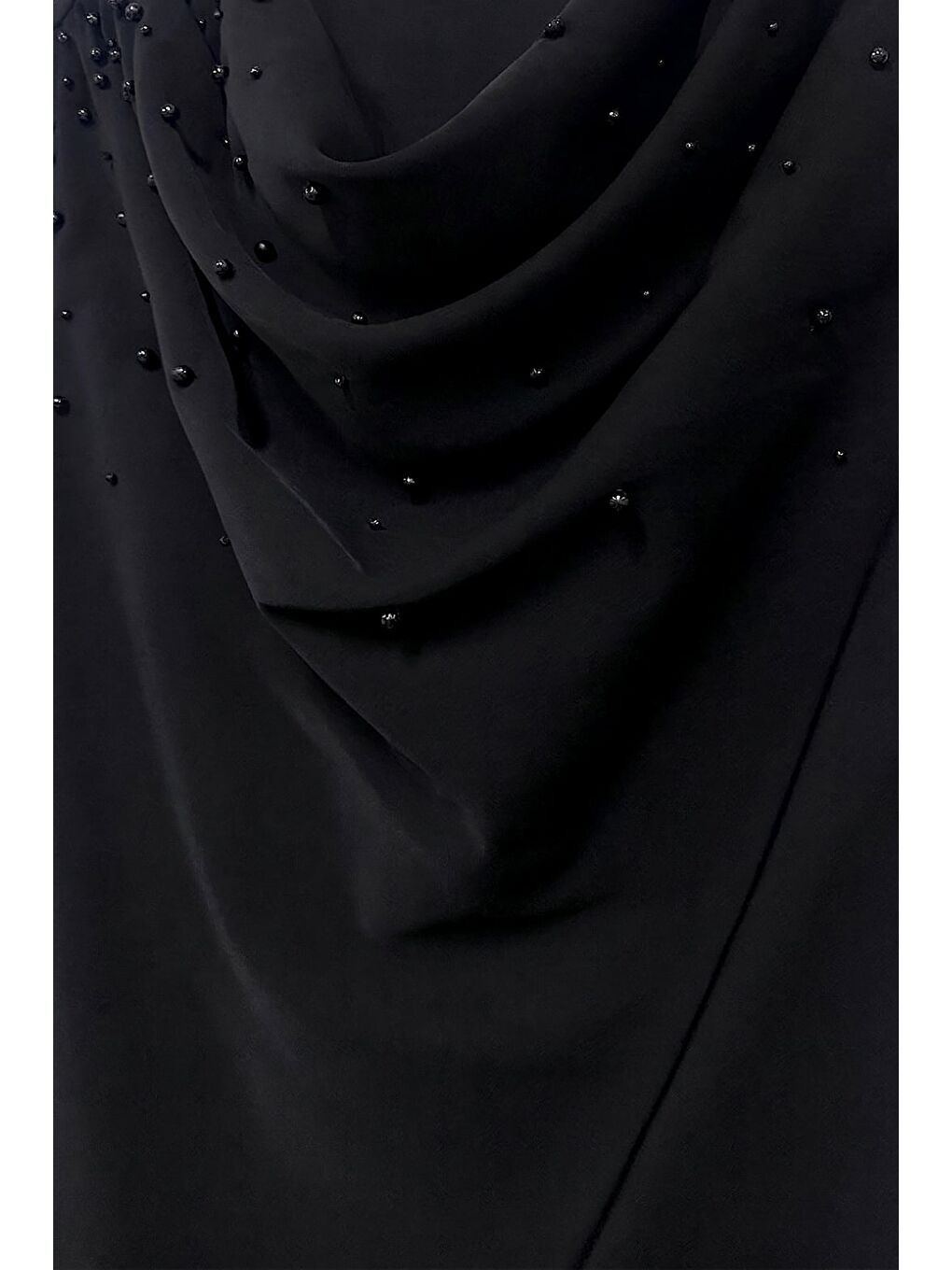 İnci Detaylı Bluz - Siyah-4