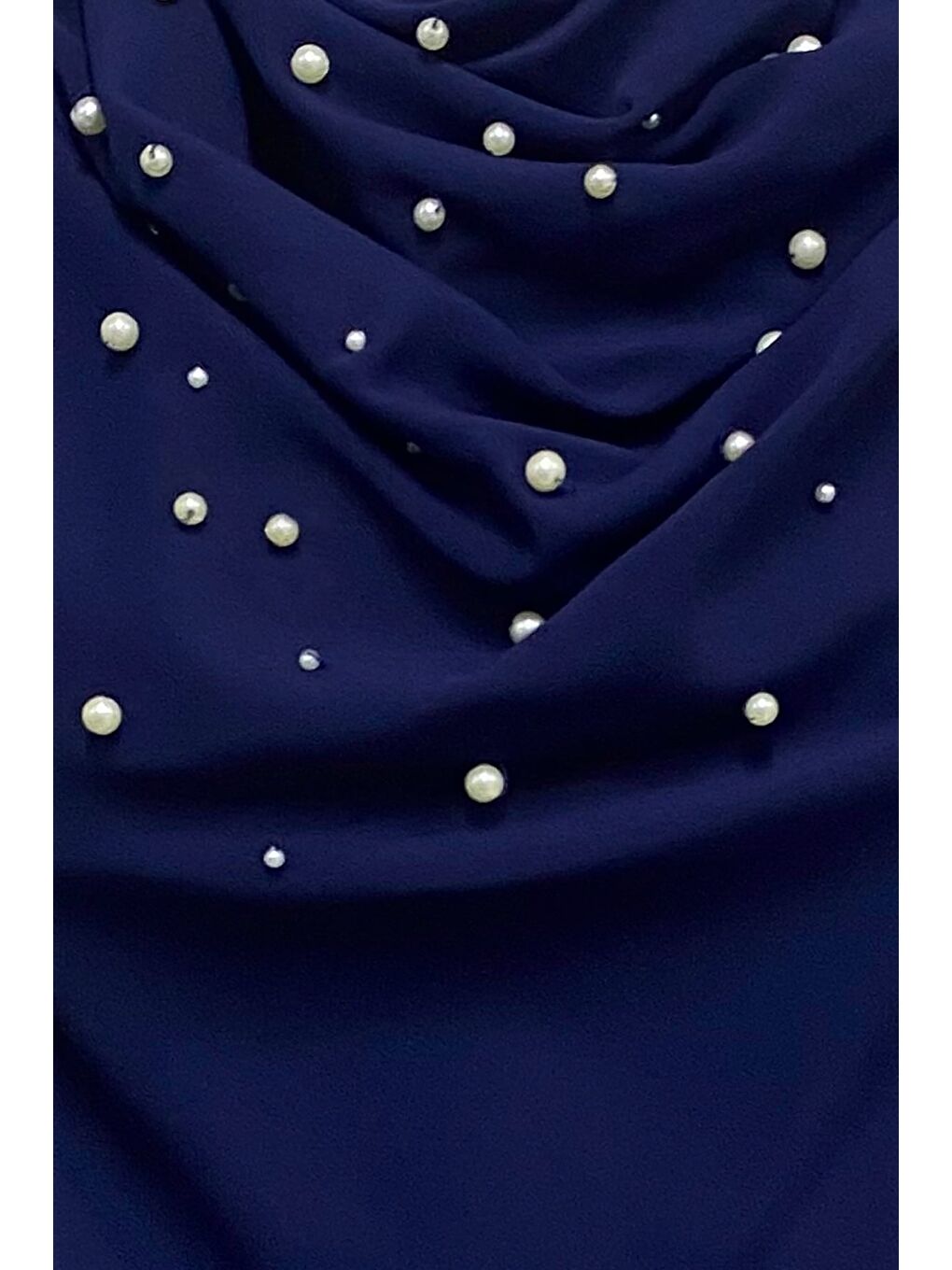 İnci Detaylı Bluz - Lacivert-3
