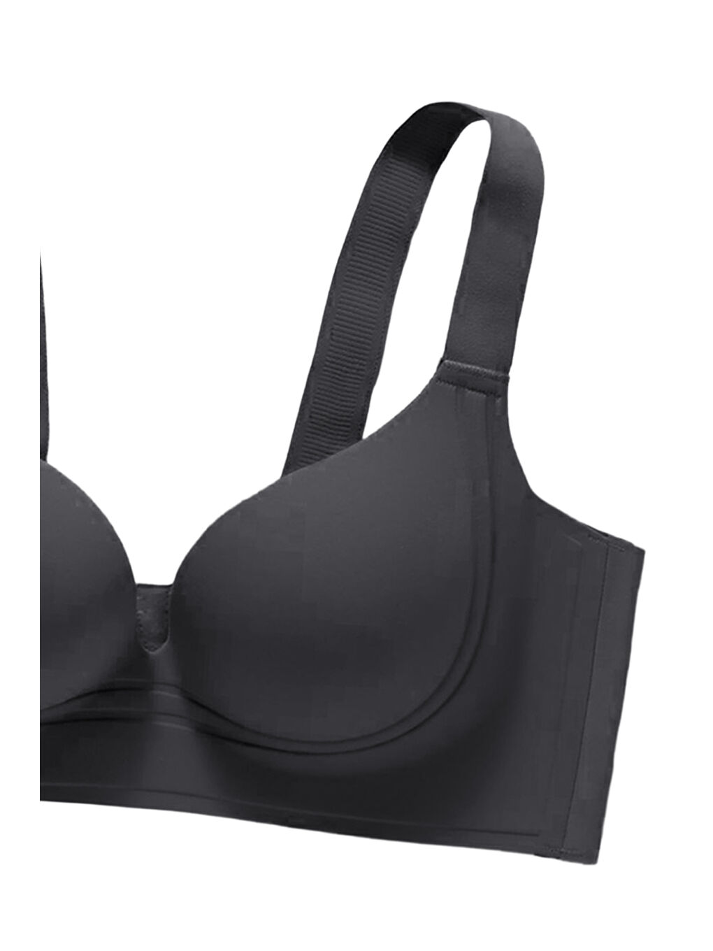 Siyah Kadın Kaplı Lazer Dikişsiz Pedli Sütyen-3