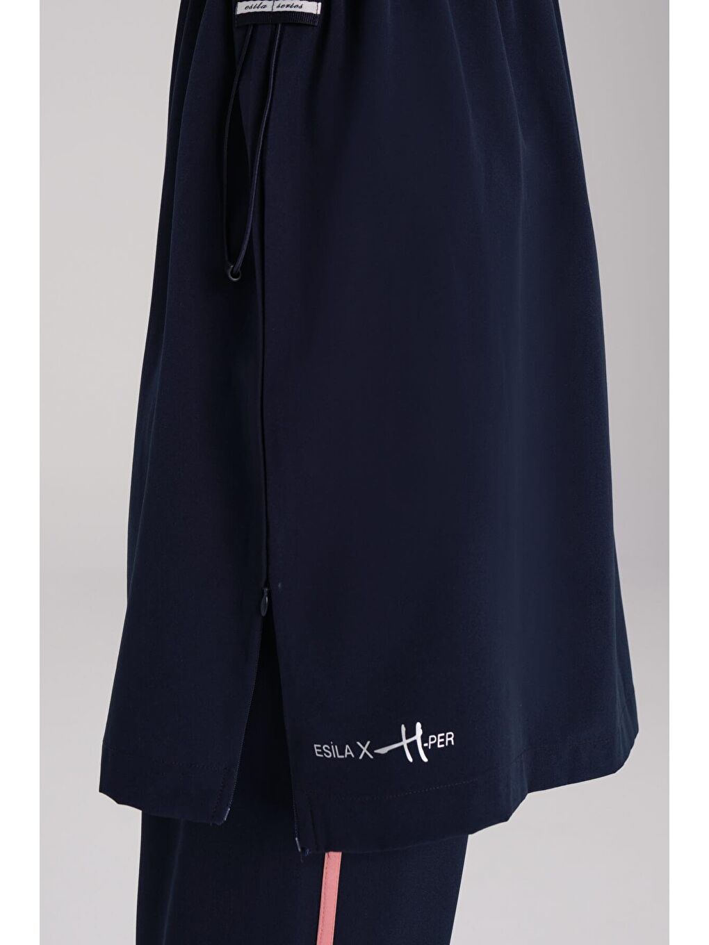 Esila H-Per Lacivert 6 Parça Jileli Tam Tesettür Mayo Takımı 3125-8