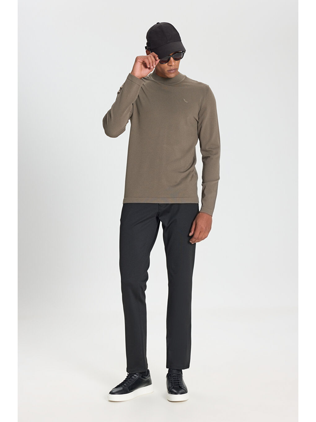 Erkek Siyah Slim Fit Dar Kesim 5 Cep Esnek Casual Pantolon-2