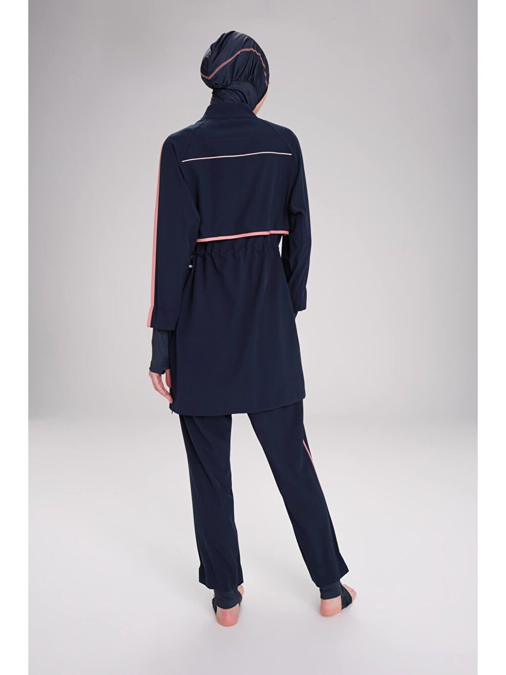 Esila H-Per Lacivert 6 Parça Jileli Tam Tesettür Mayo Takımı 3125-10