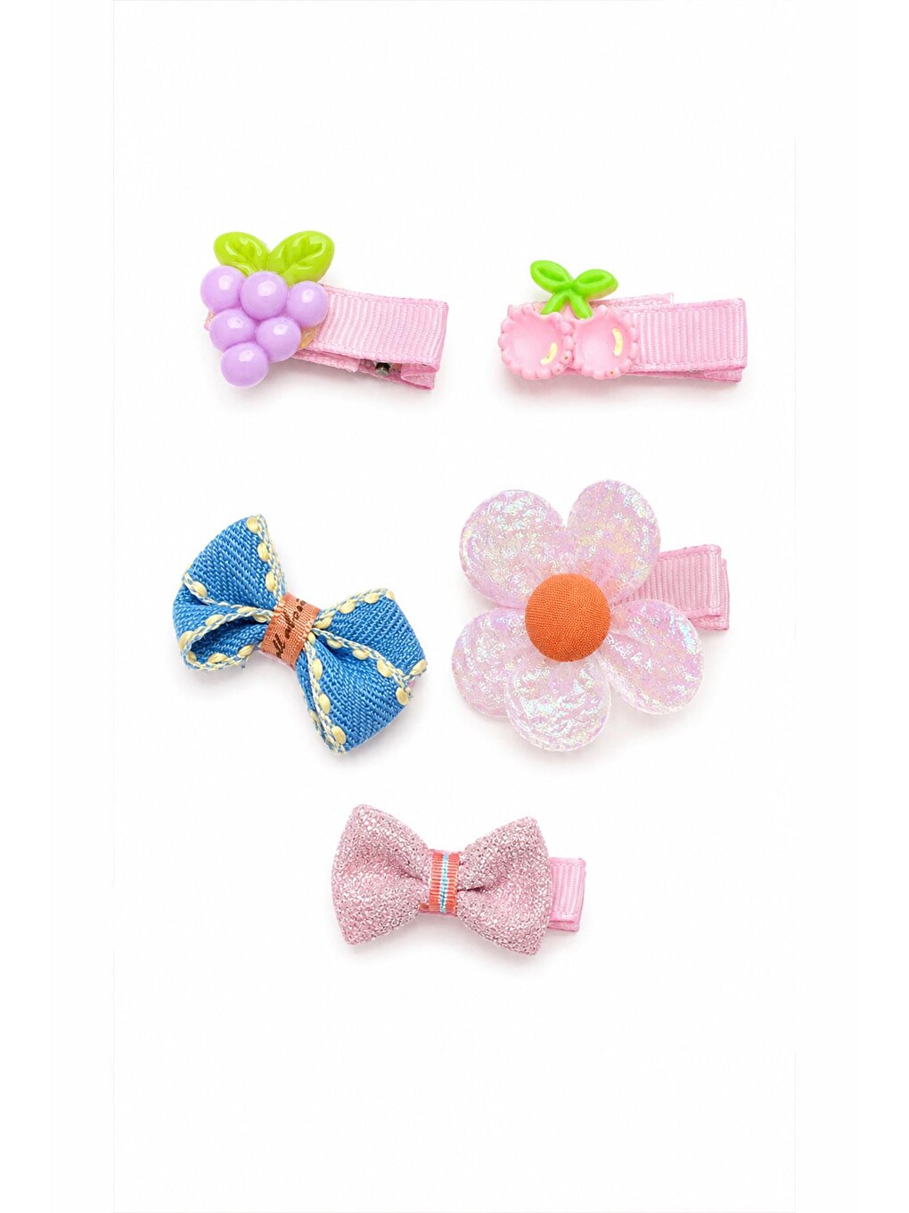 Pembe 5 adet Summer Elements Bebek Pens Toka Seti