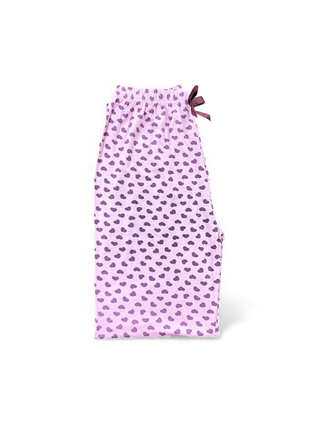 Pembe Kadın Viskon Yüksek Kaliteli Esnek Pijama Altı-1