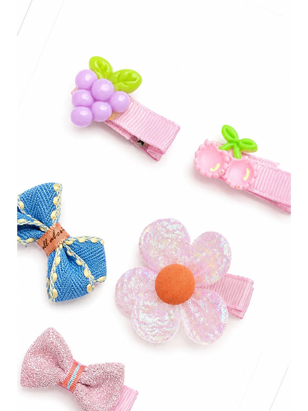 Pembe 5 adet Summer Elements Bebek Pens Toka Seti-2