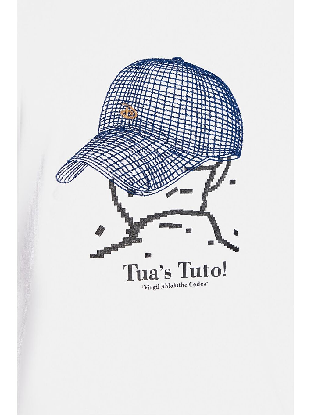 Relax Fit Rahat Kesim Pamuklu Ön Baskı Ve Nakış Detaylı Bisiklet Yaka Beyaz Erkek Tişört-3