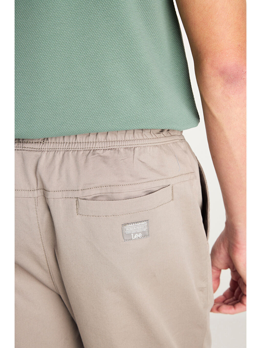 Regular Fit Normal Kesim Ribanalı Paça Pamuklu Gri Jogger Pantolon-5