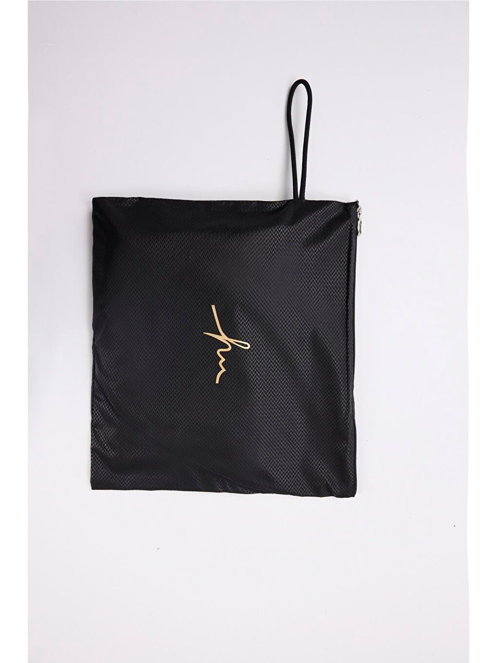 Kemer Toka Detaylı Dokulu Kumaş Siyah 5 Parça Tam Tesettür Mayo Takımı 5027-10