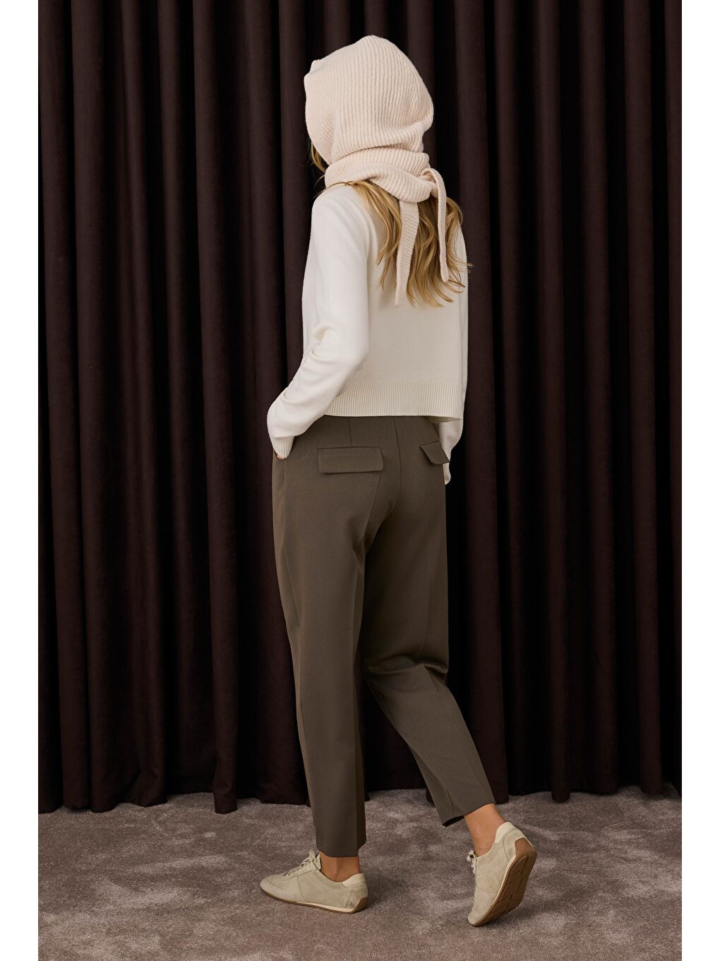 Antrasit Havuç Kesim Pantolon Trüf-4