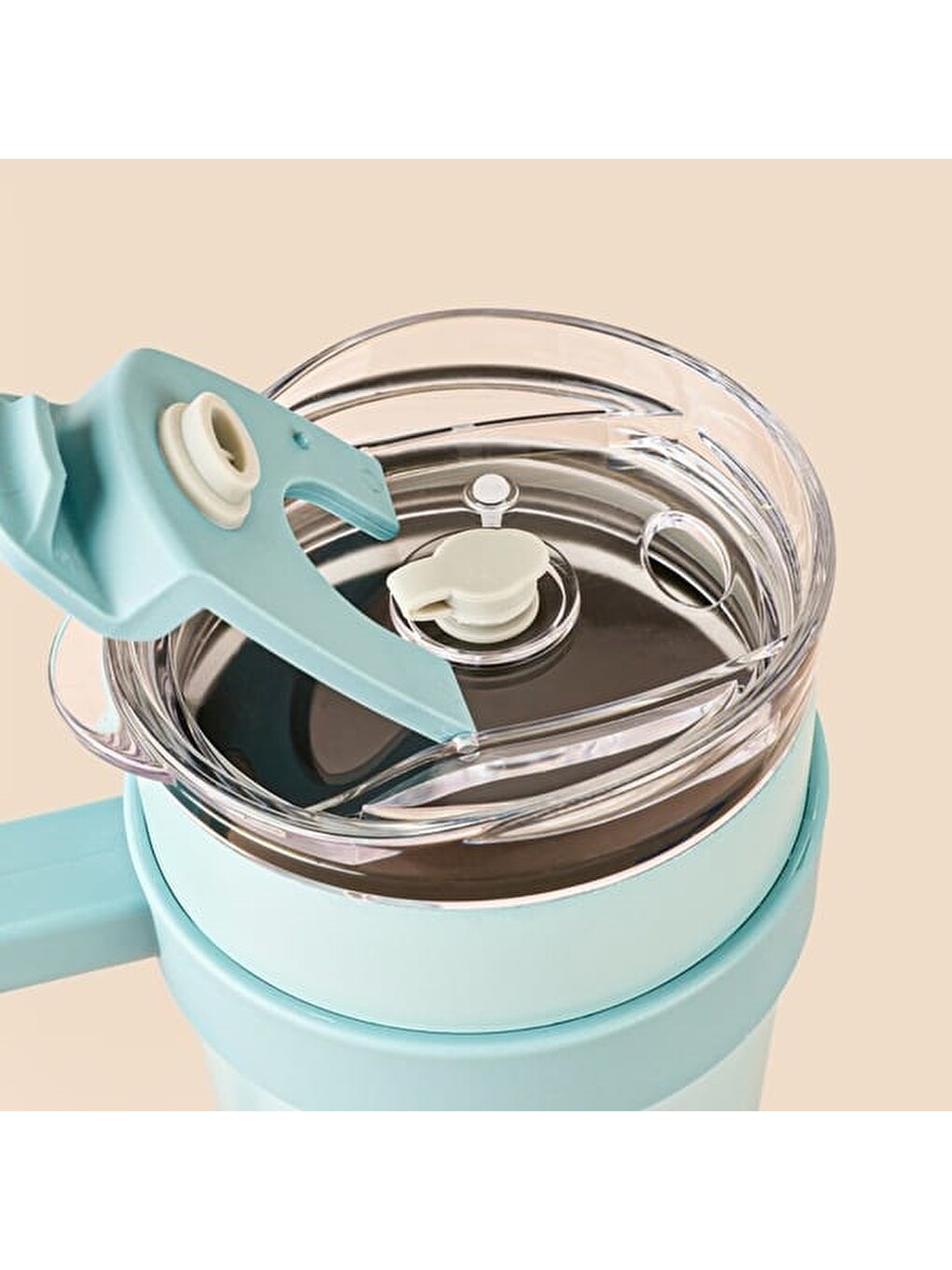 Karışık Horizon Pipetli Termos Bardak - Lacivert - 1 Lt-1