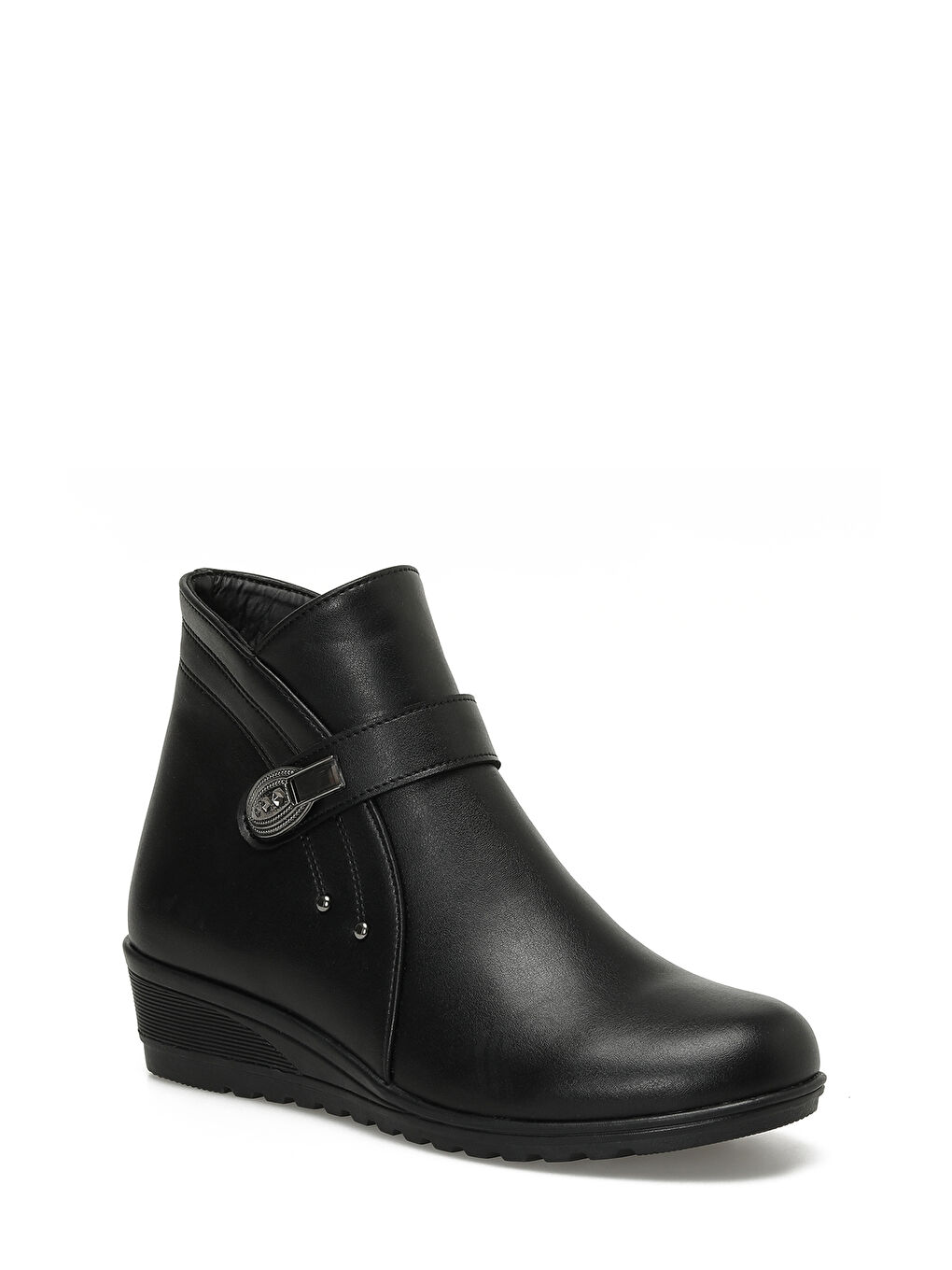 162294.Z3PR Siyah Kadın Dolgu Topuk Bot-1