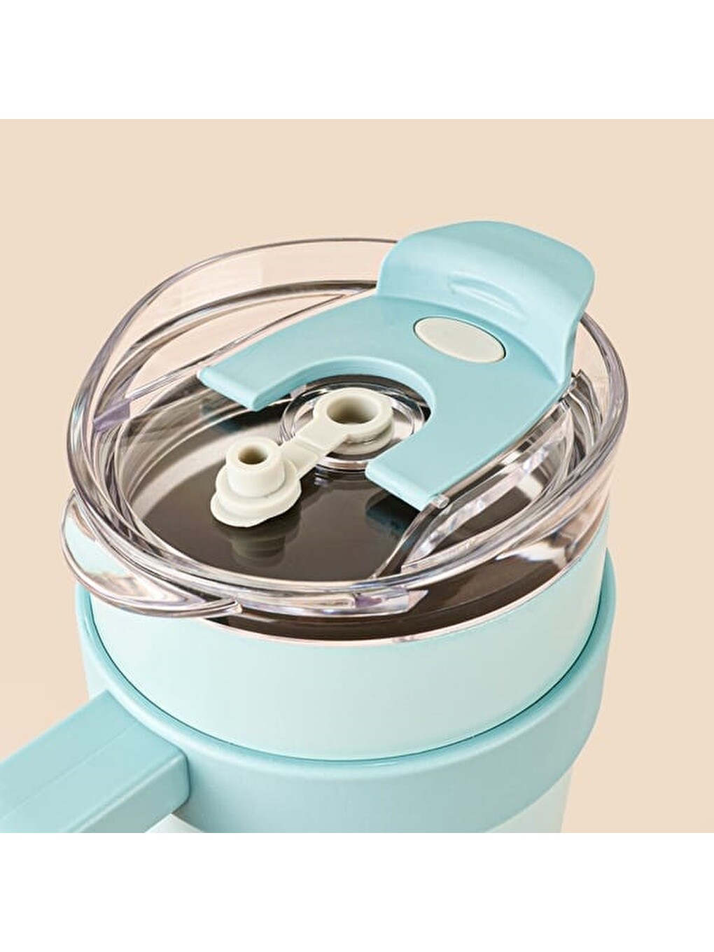Karışık Horizon Pipetli Termos Bardak - Lacivert - 1 Lt-3