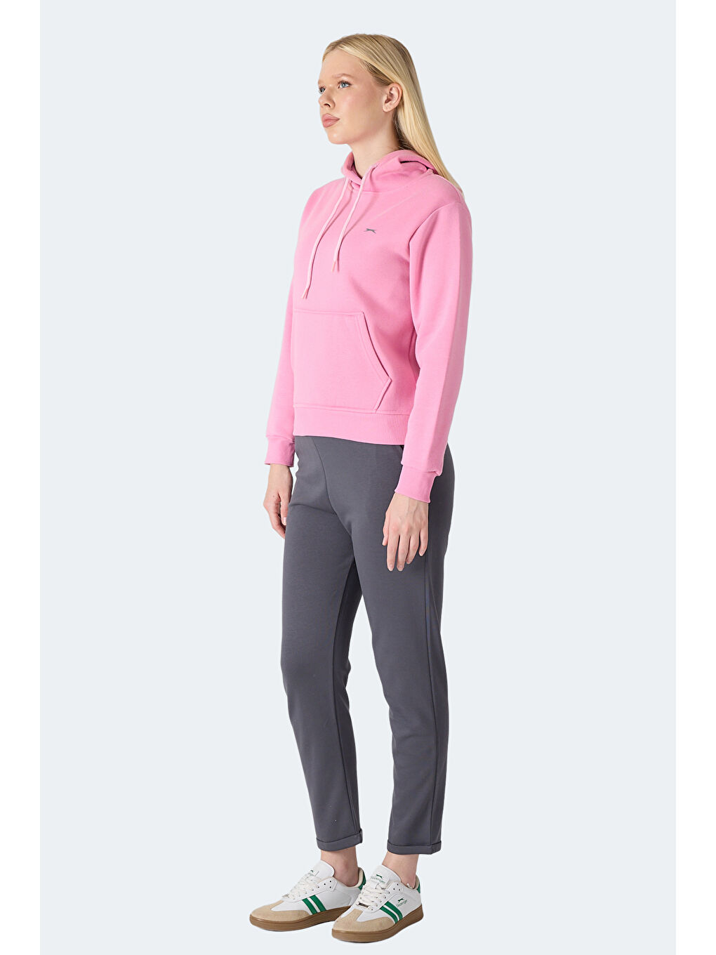 MISTY I Kadın Kapüşonlu Pembe Sweatshırt-2