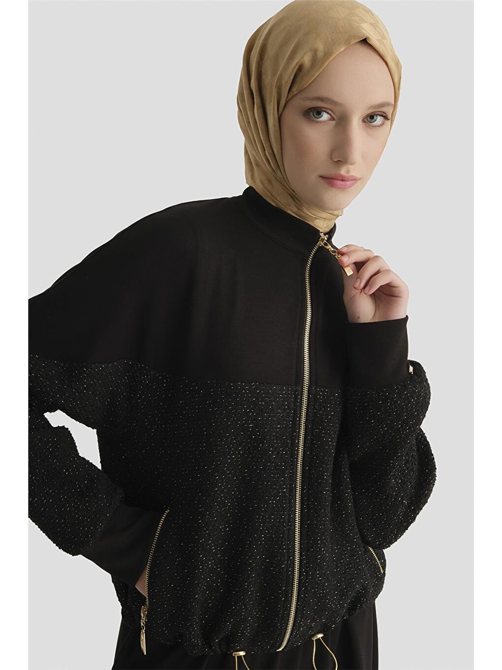 Modal Karışımlı Örme Takım Siyah-1