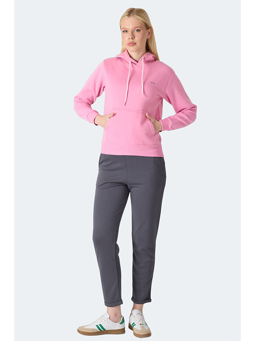 MISTY I Kadın Kapüşonlu Pembe Sweatshırt-5