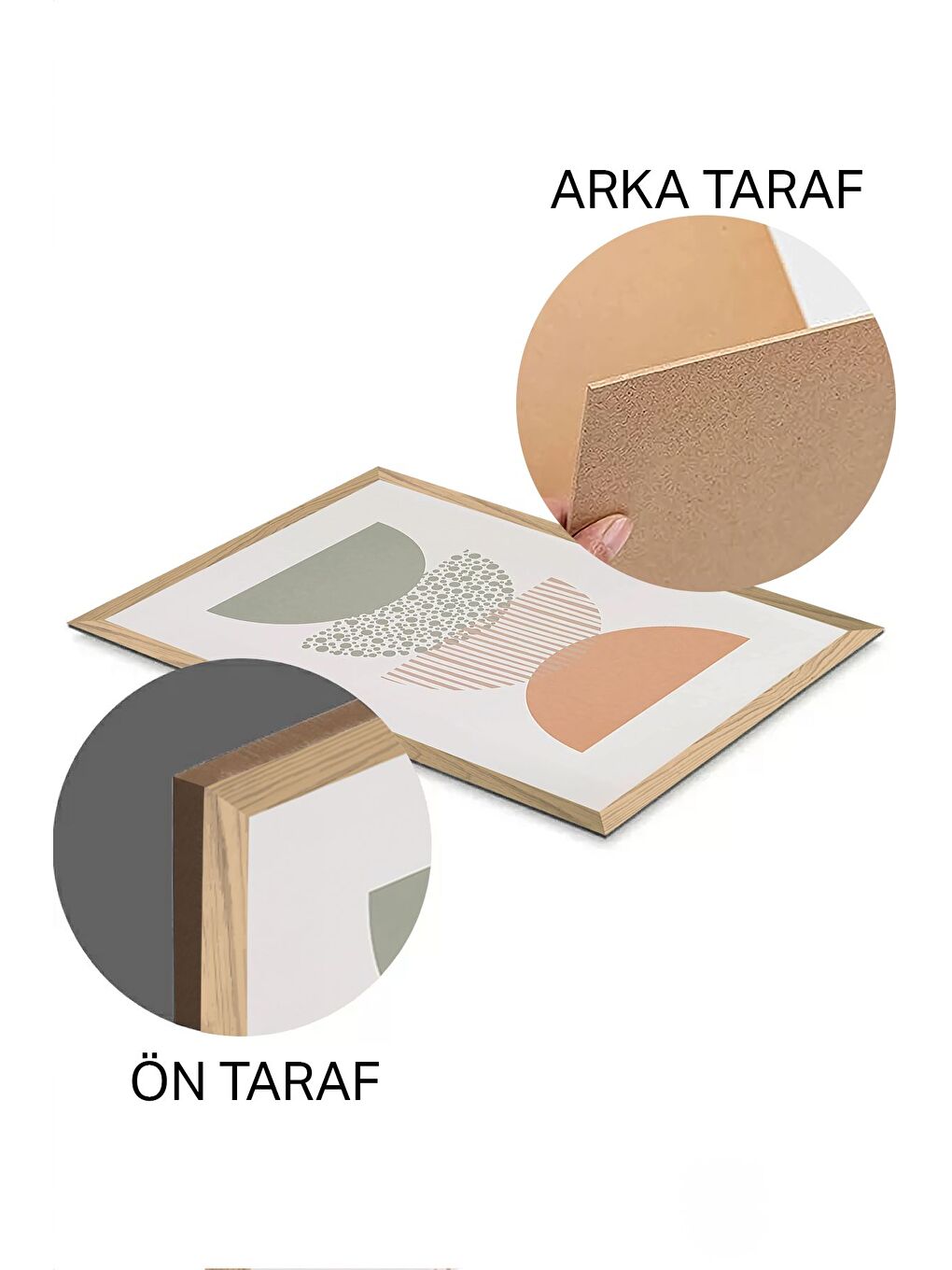 Beyaz 3 Parça Ahşap Çerçeve Görünümlü Mdf Tablo Seti 20x30 cm - ERSYCRVSZ3SET24-1