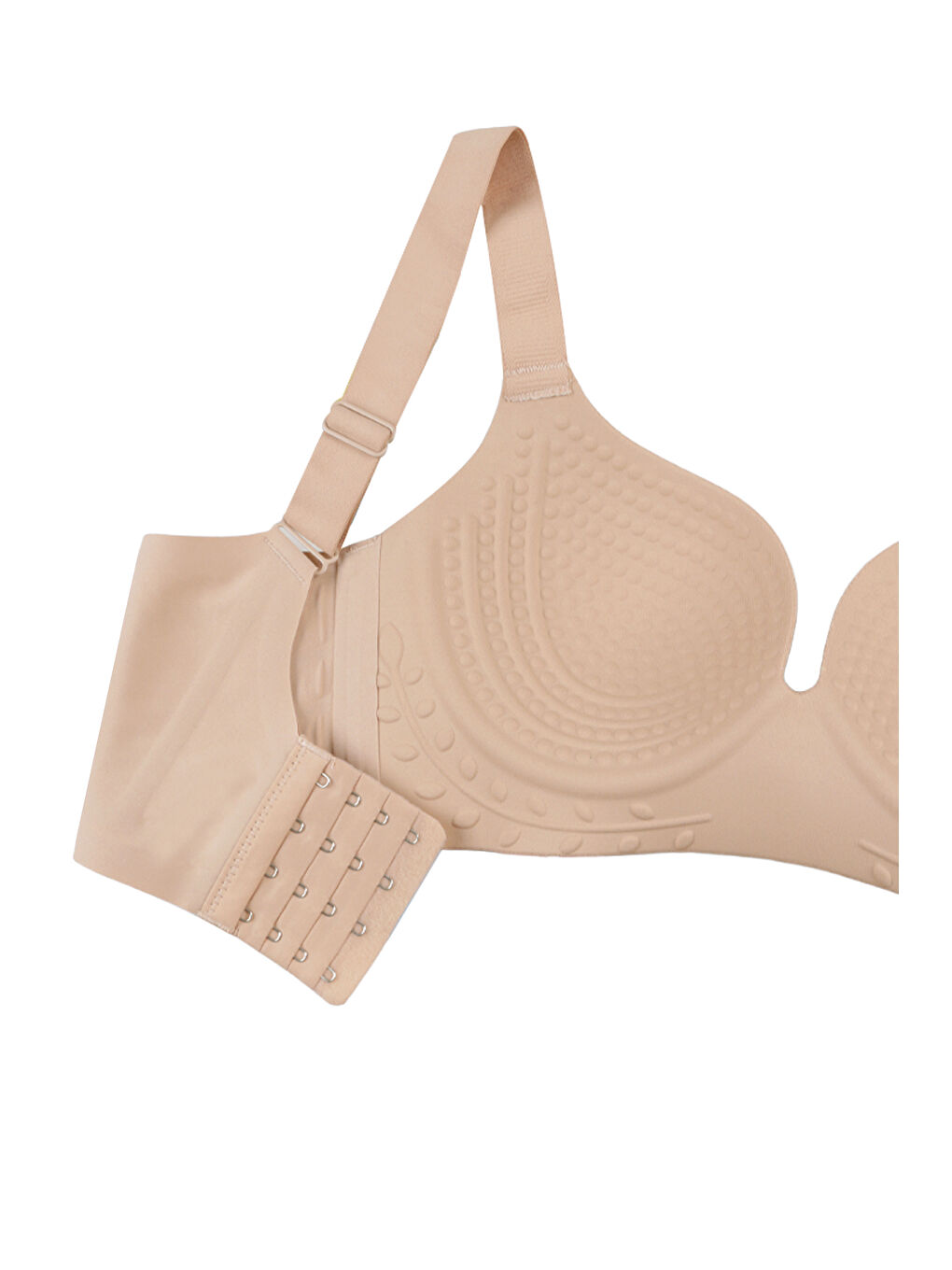 Ekru Kadın Kaplı Lazer Dikişsiz Pedli Sütyen-1