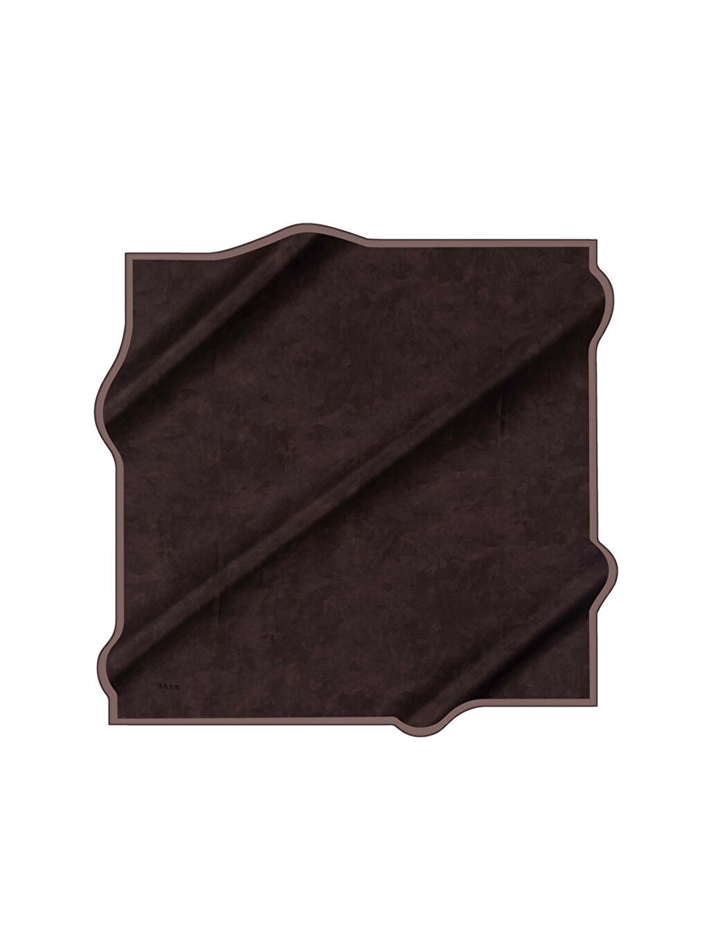 Kahverengi 100X100 İpek Krep Saten