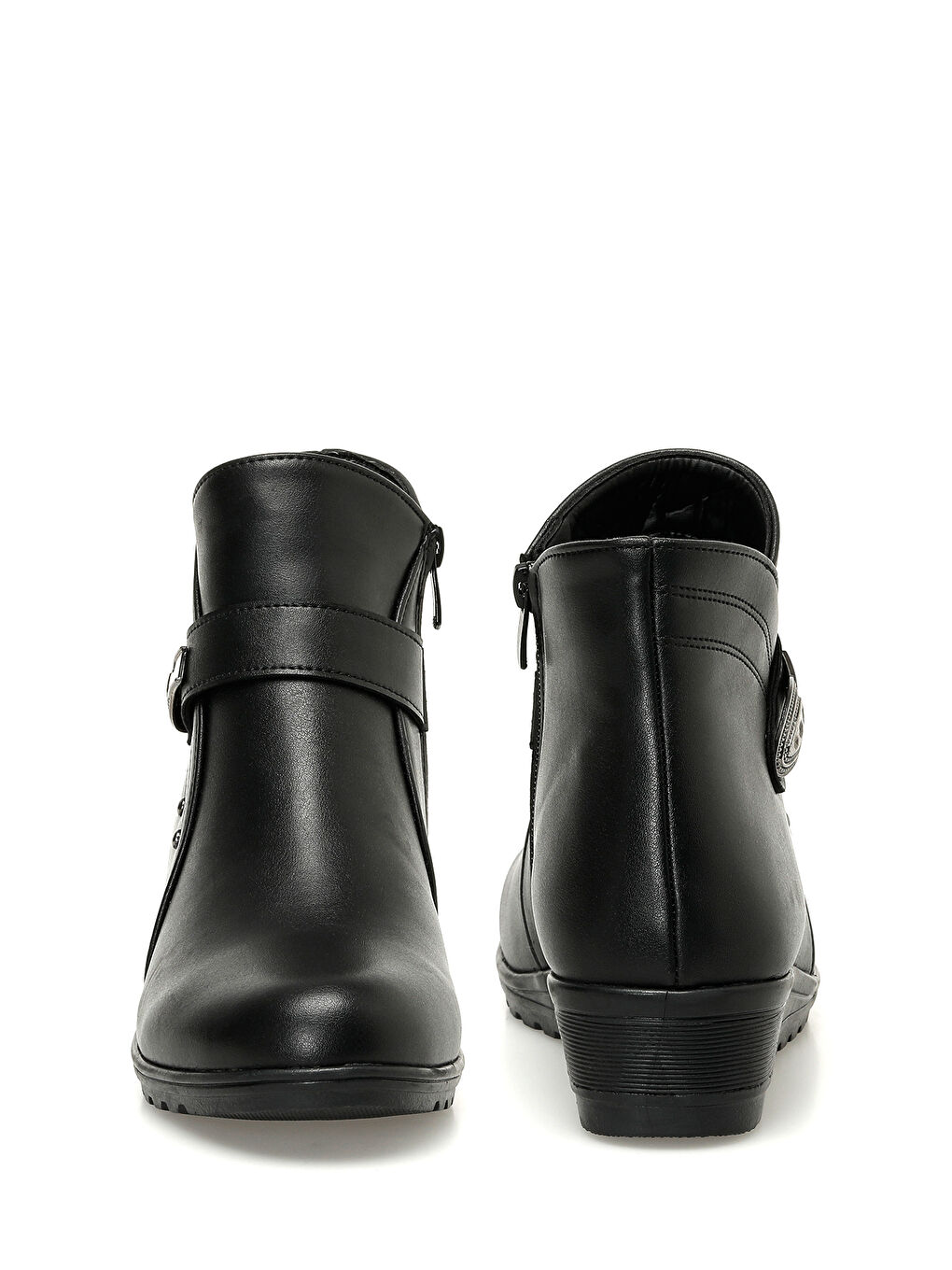 162294.Z3PR Siyah Kadın Dolgu Topuk Bot-4