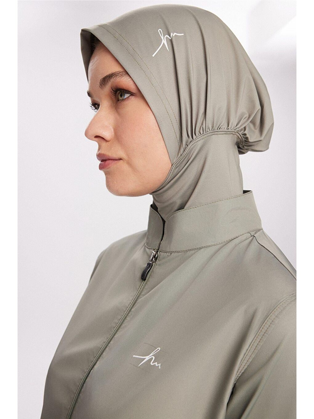 Turkuaz Yeşil Jileli 5 Parça Tam Tesettür Mayo Takımı 6025-3