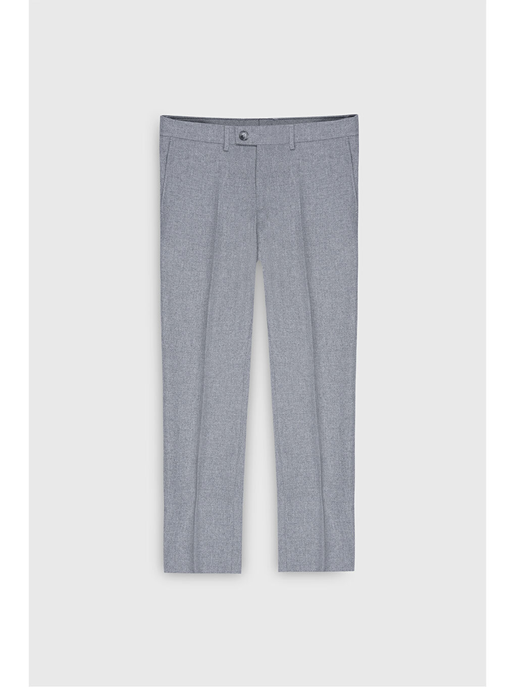 Erkek Gri Slim Fit Dar Kesim Mono Yaka Desenli Yelekli Takım Elbise-10