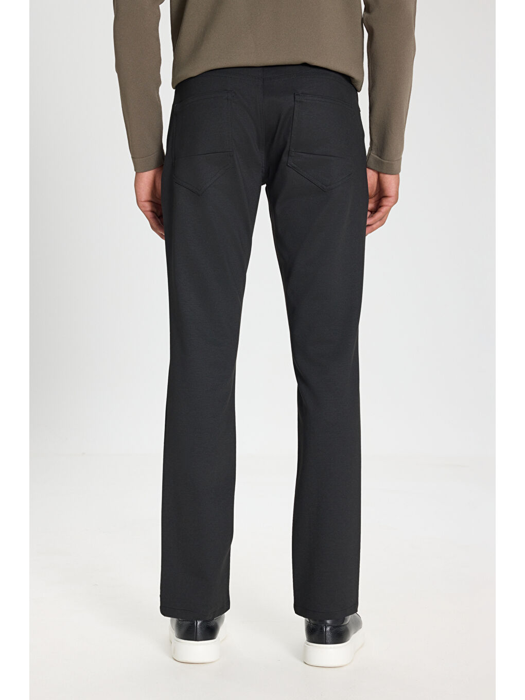 Erkek Siyah Slim Fit Dar Kesim 5 Cep Esnek Casual Pantolon-6