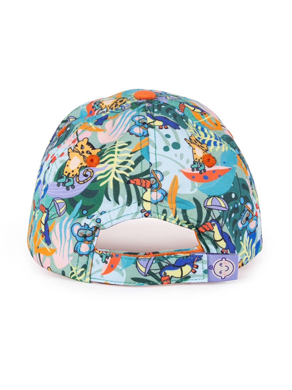 Jungle Friends 4-6 Yaş Erkek Çocuk Şapkası - Turuncu, Nakışlı, Ayarlanabilir Yazlık-2