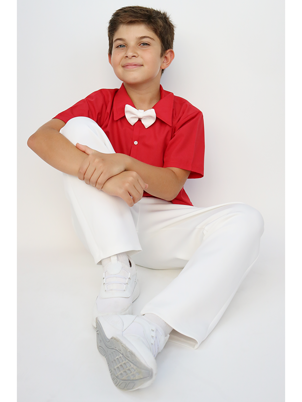 Kırmızı Erkek Çocuk Santino Papyonlu Alt Üst Takım 23 Nisan 29 Ekim 10 Kasım 19 Mayıs Gösteri Kıyafeti-4