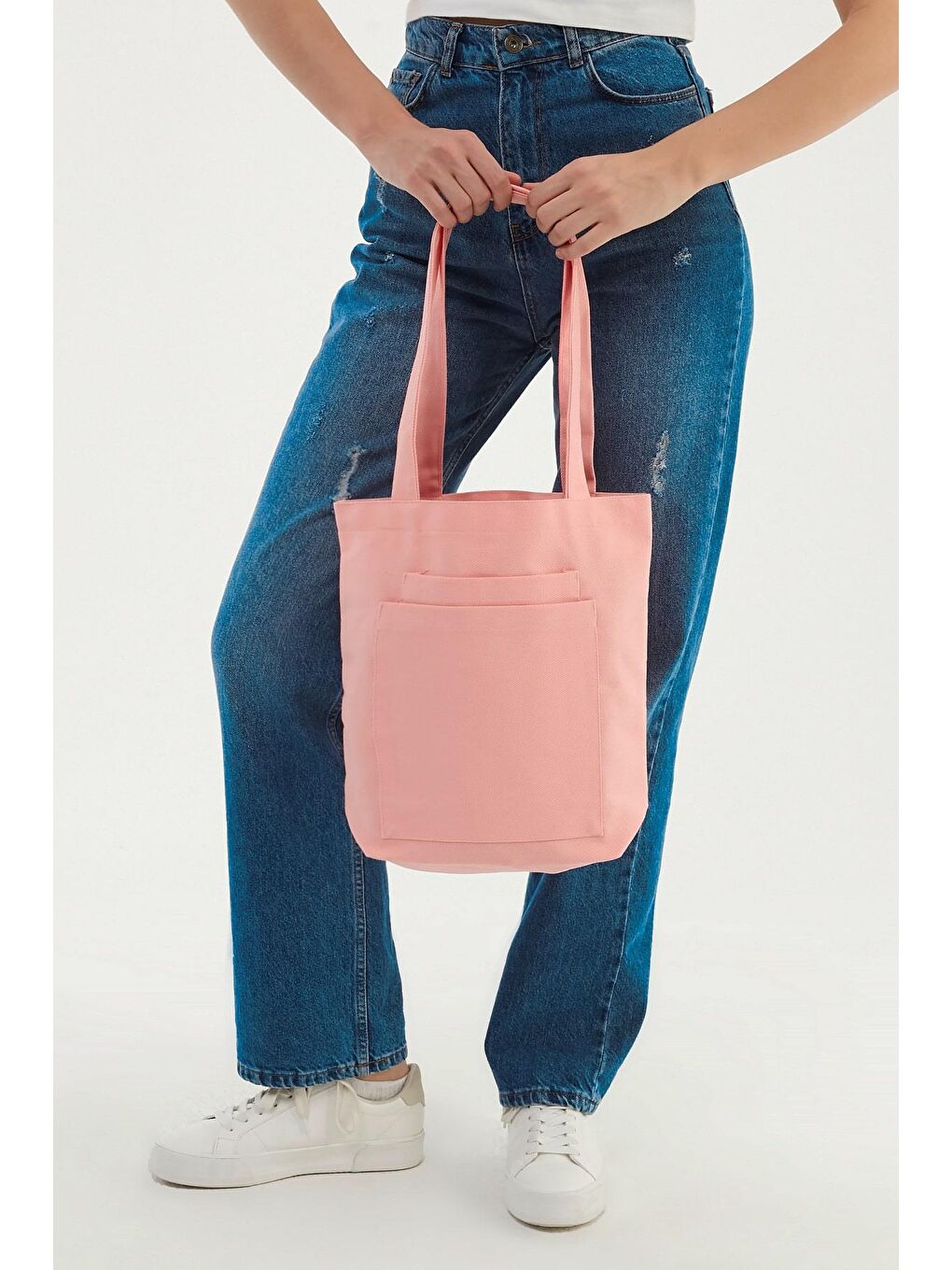 2 Cepli Pembe Gabardin Çanta-2