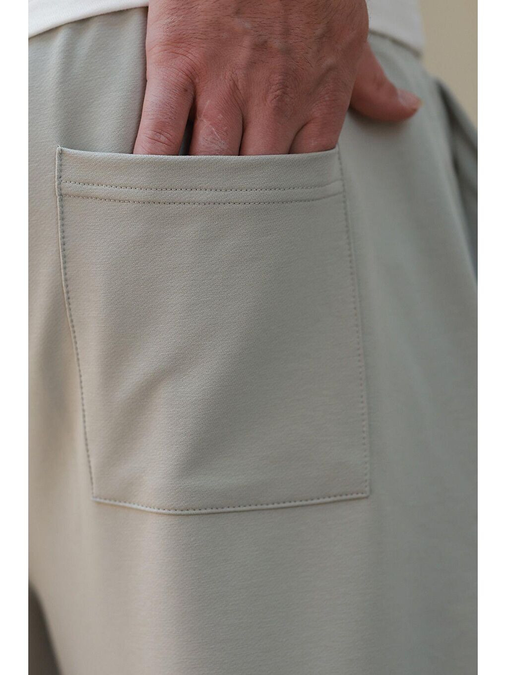 Mint Yeşili Rahat Kesim Paçası Lastikli Erkek Eşofman Altı E6573-2