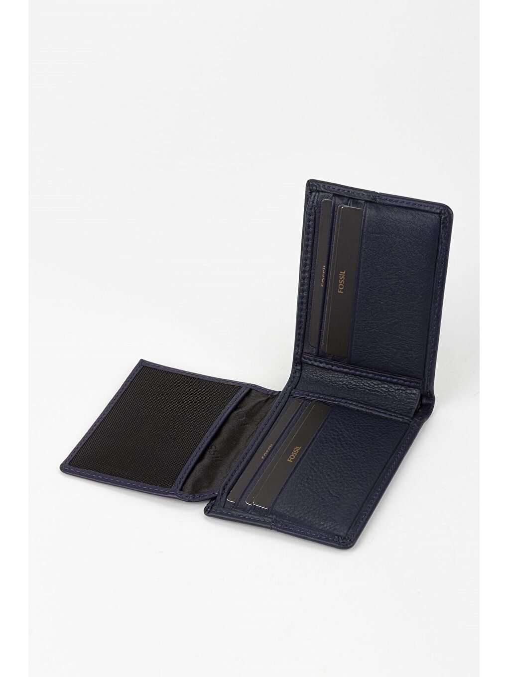 Lacivert Kutulu Hakiki Deri Yatay Dikişli Taba El Portföyü Kartlık Cüzdan-2