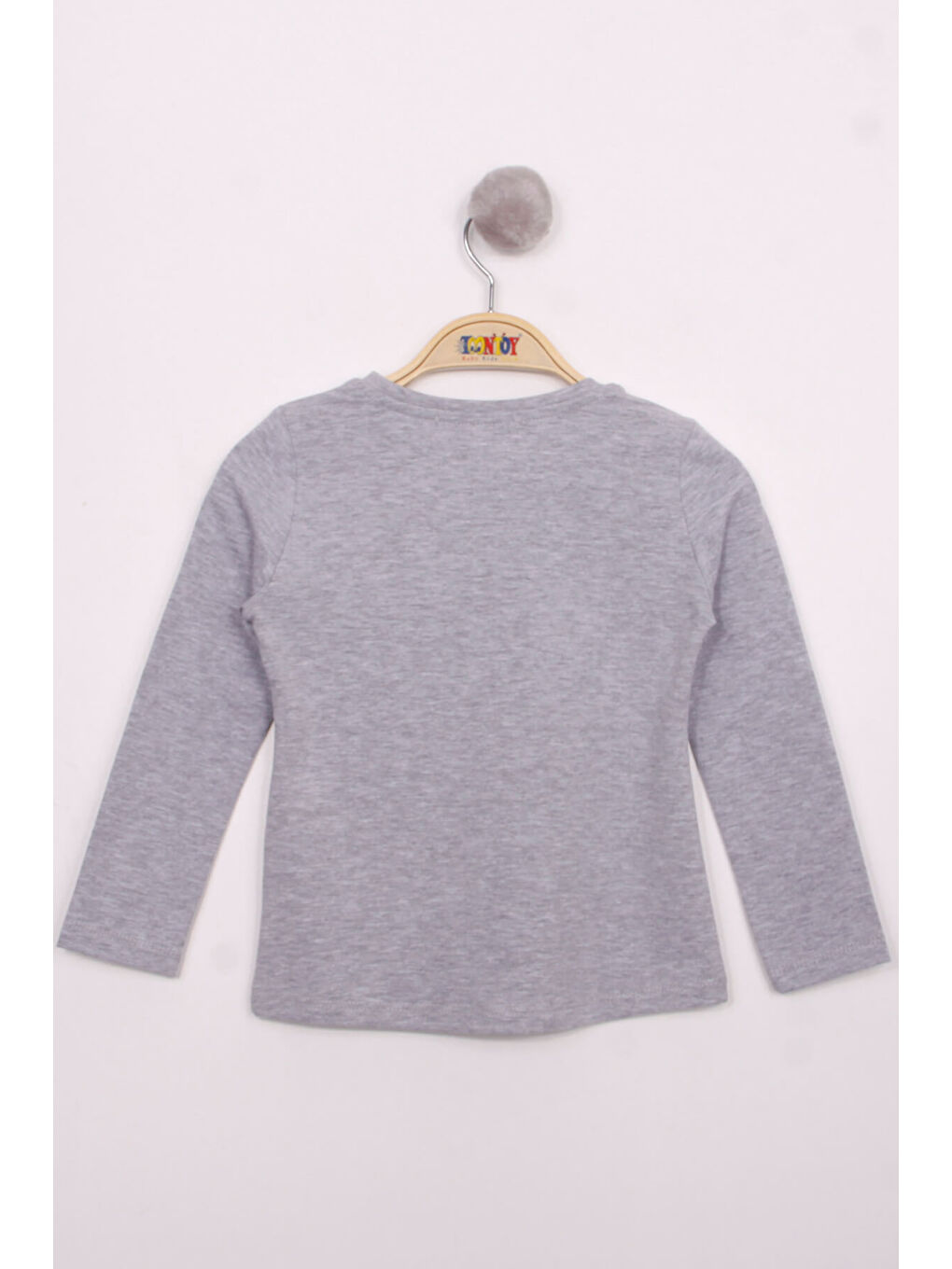 Ekru Kız Çocuk Göğsü Pul Nakışlı T-Shirt-1