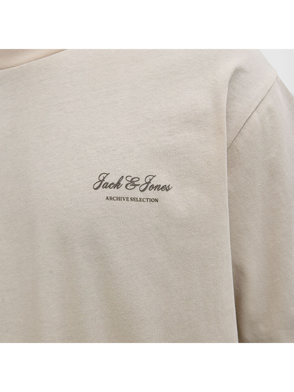Archive Graphic Erkek Bej Tişört-4