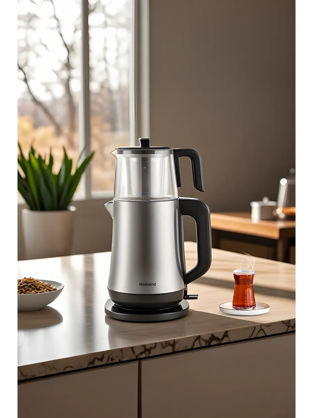 Royaltea Elegant 1777H Inox Çay Makinesi Siyah-1