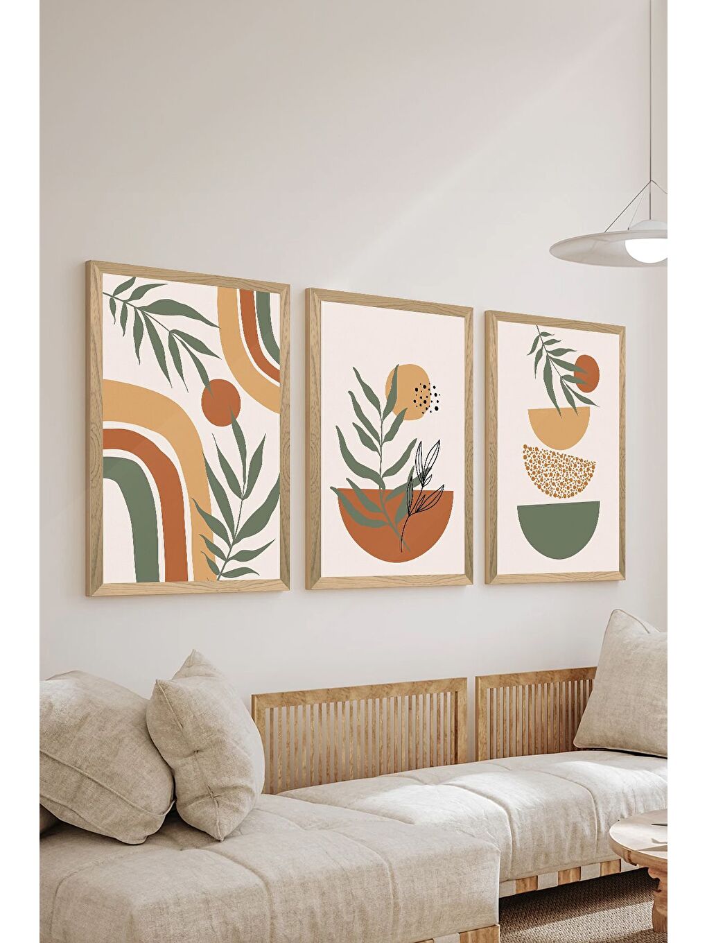 Beyaz 3 Parça Ahşap Çerçeve Görünümlü Mdf Tablo Seti 15x20 cm - ERSYCRVSZ3SET23