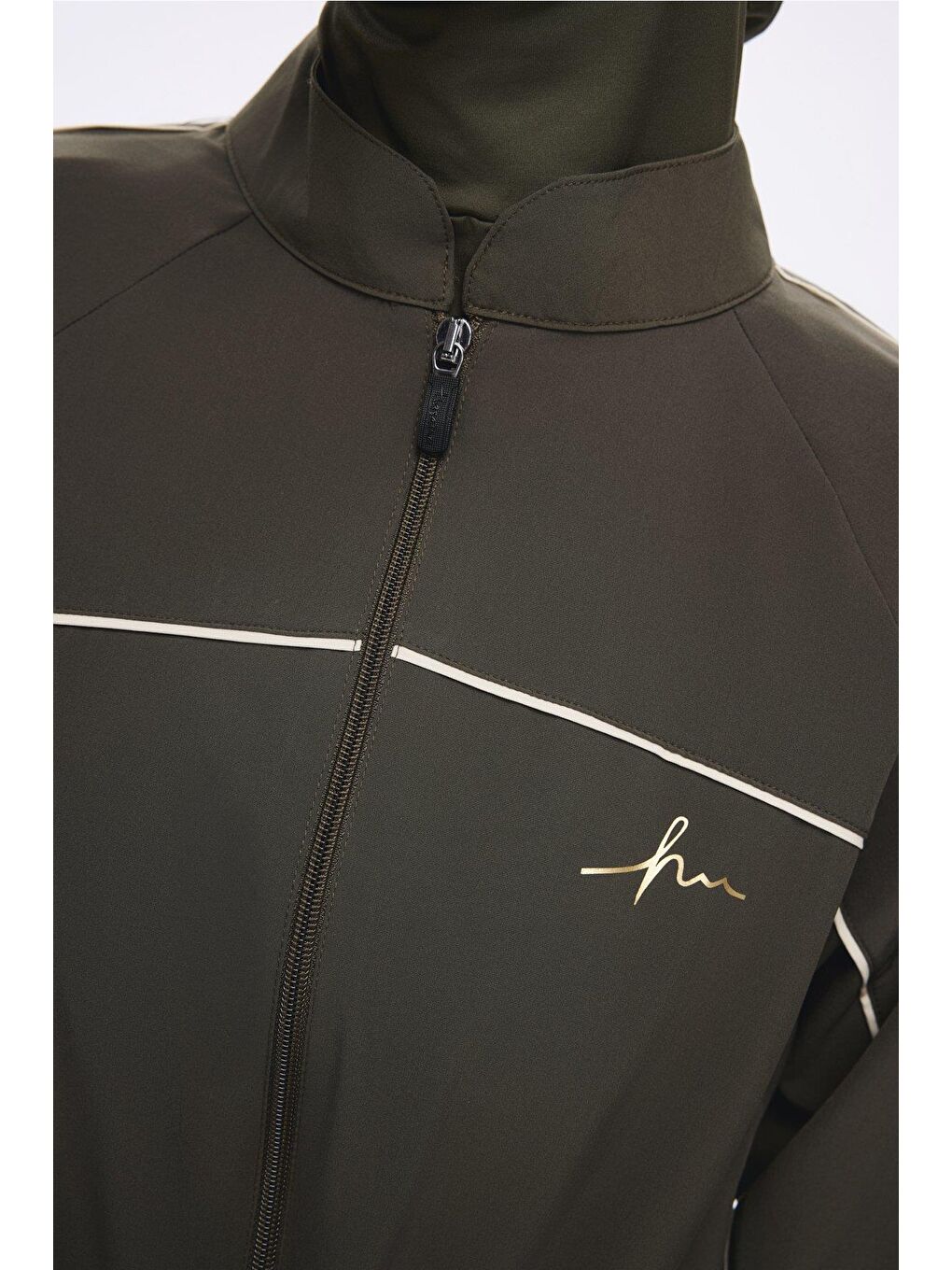 Krem Biyeli Haki 6 Parça Tam Tesettür Mayo Takımı 5013-3