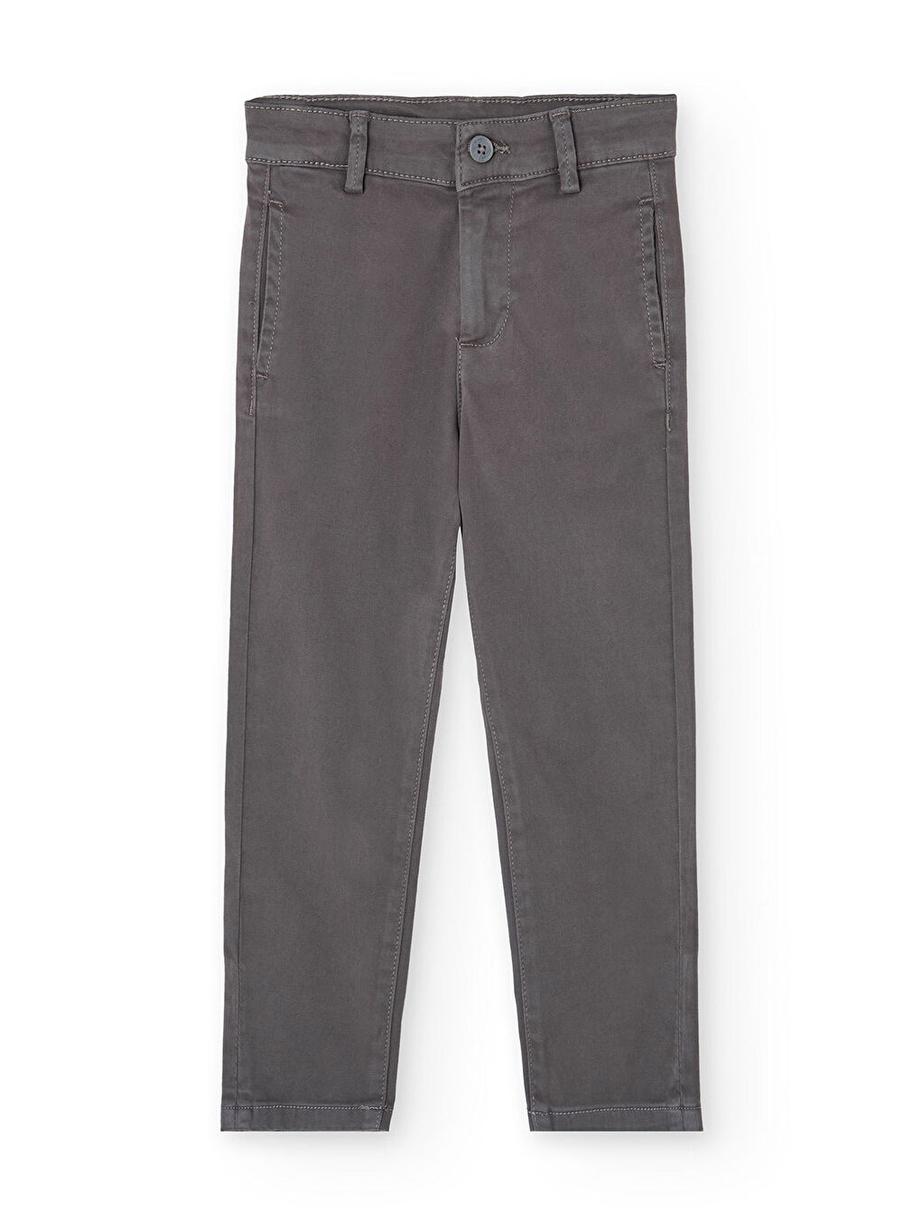 Gri Erkek Çocuk Düz Pantolon