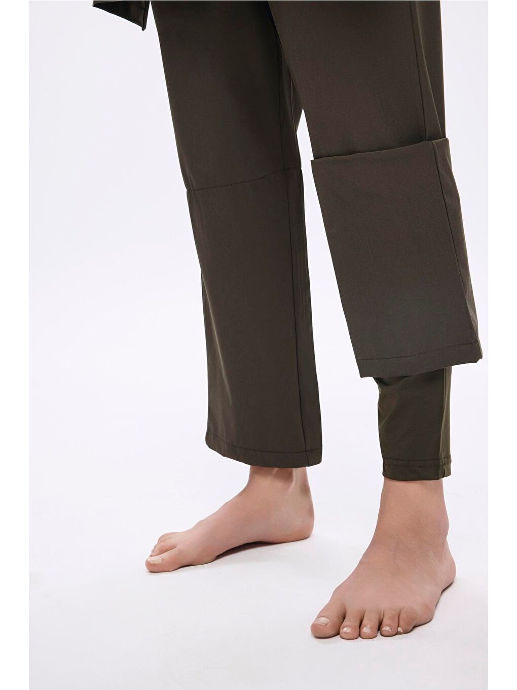 Krem Biyeli Haki 6 Parça Tam Tesettür Mayo Takımı 5013-6