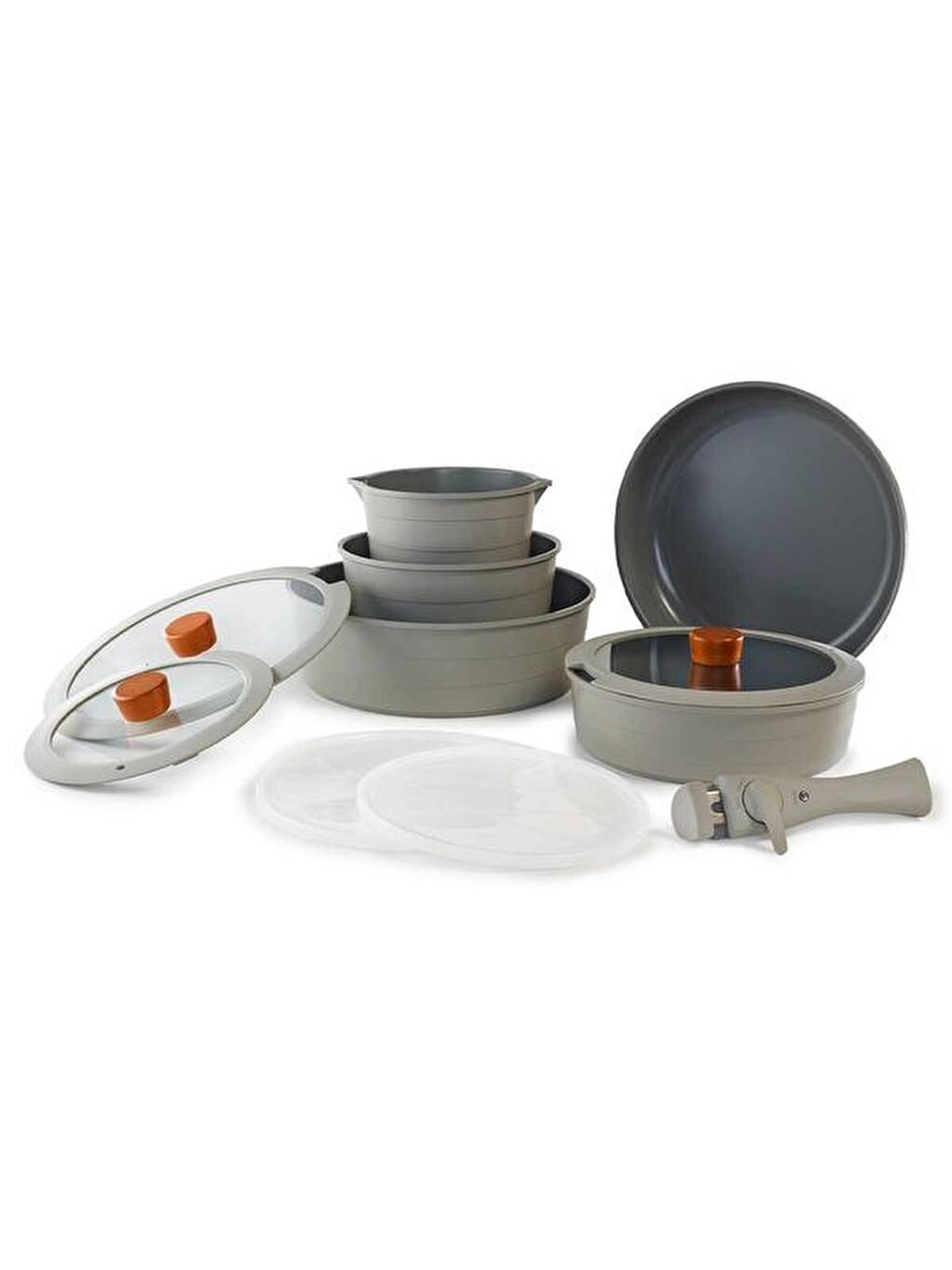 Gri Midas 11 Parça Tencere Seti-8