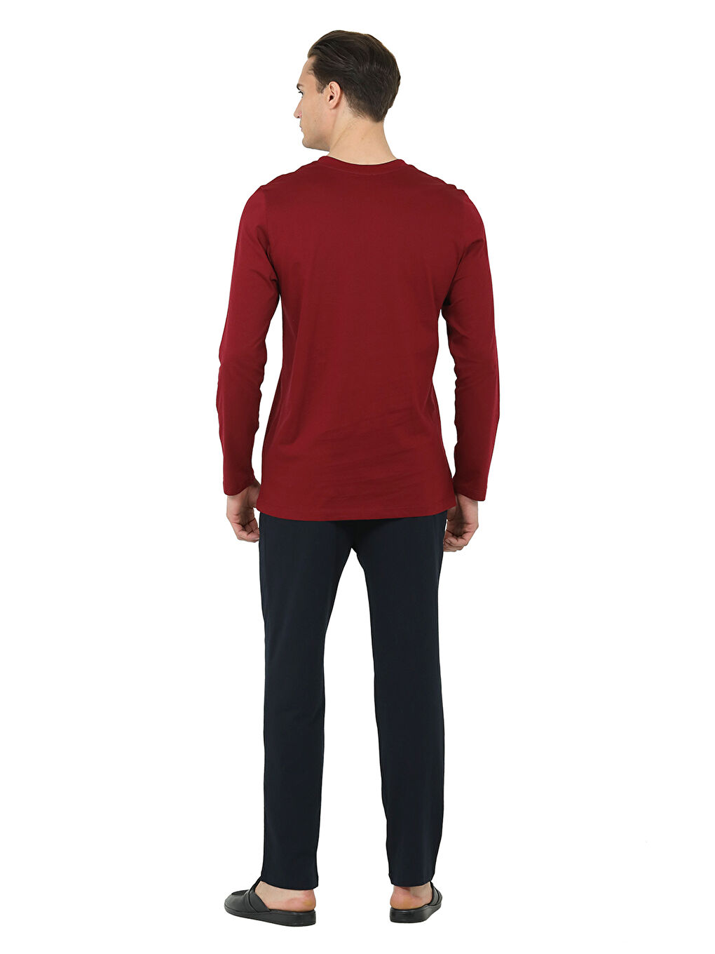 Bordo Regular Fit Pamuk Pijama Takımı BORDO-1