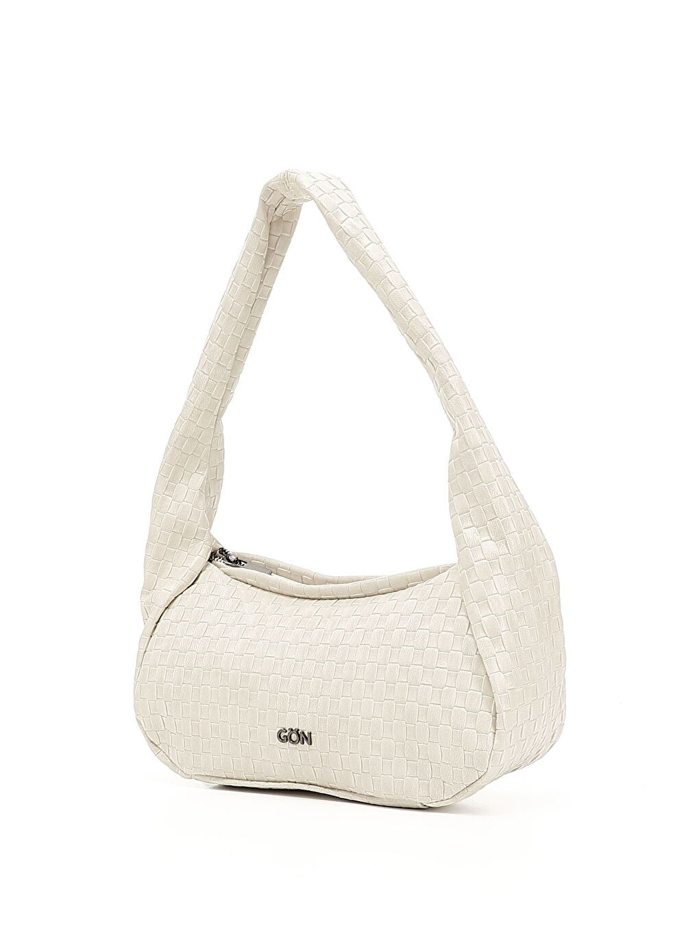 Bej Kadın BEJ-CAMEL Örgü Baskılı Omuz Çantası-2