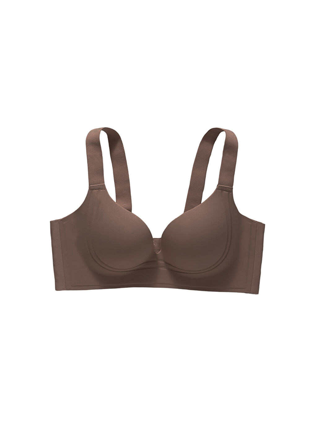 Kahverengi Kadın Kaplı Lazer Dikişsiz Pedli Sütyen