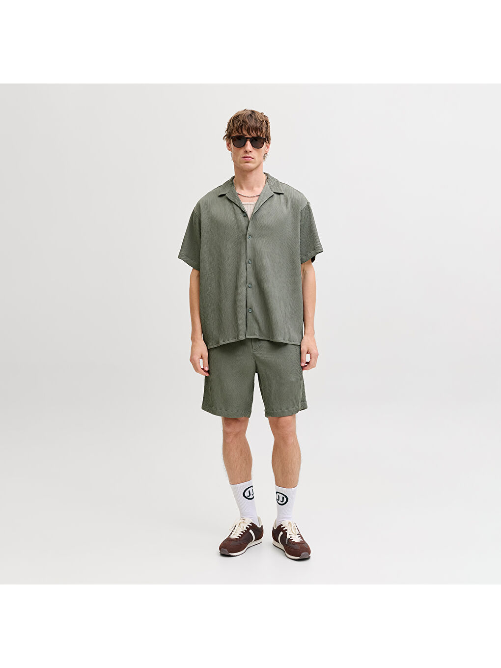 Jaiden Harrison Jogger Regular Erkek Haki Şort-1