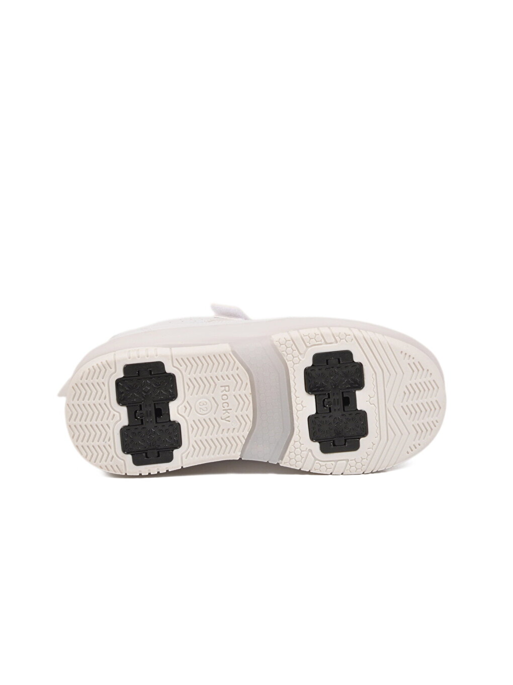 Beyaz Cırtlı Ortopedik Işıklı Unisex Çocuk Patenli Spor Ayakkabı Glow F-4