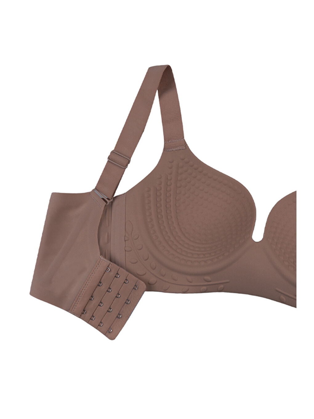 Kahverengi Kadın Kaplı Lazer Dikişsiz Pedli Sütyen-1
