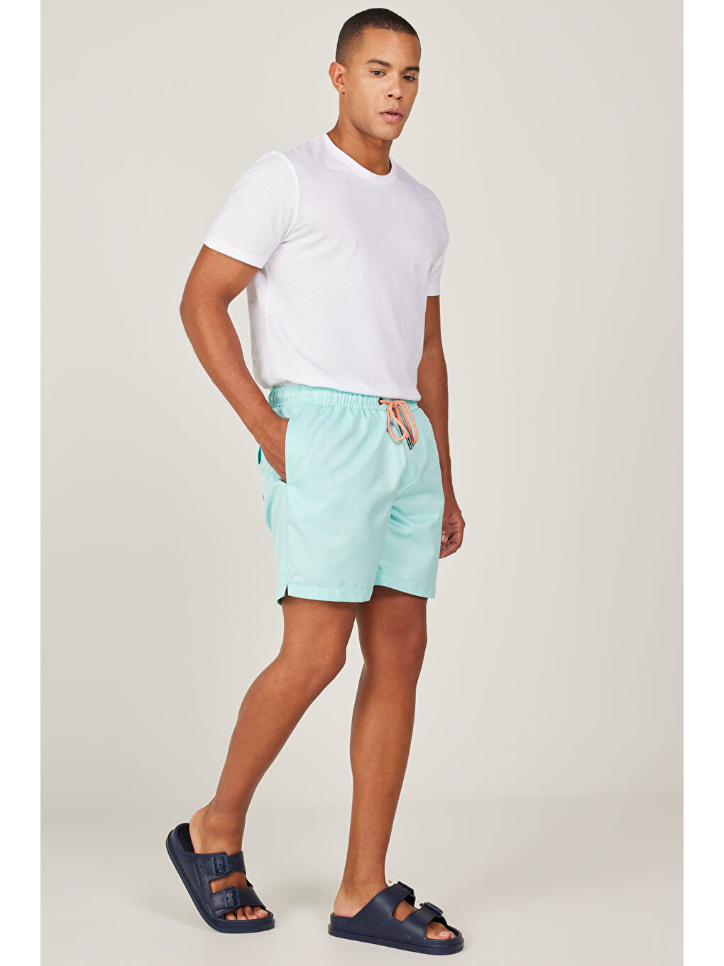 Mavi Erkek Mint Standart Fit Desenli Cepli Mayo-2