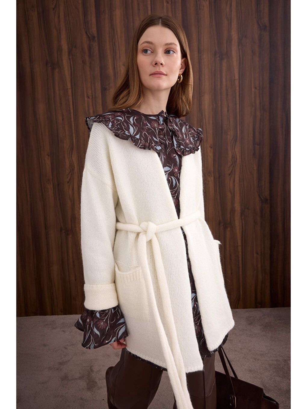 Alpaka Hırka Ekru-1