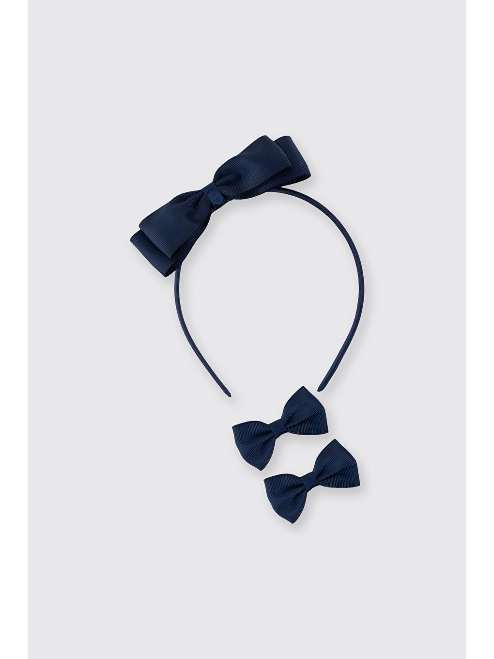 Kız Bebek Lacivert Taç Toka Seti